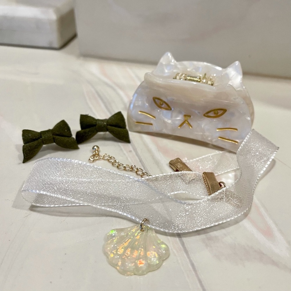 NWOT Japanese accessory Lot ｜earrings clip chocker